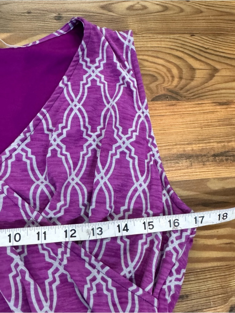 41 Hawthorn Purple Printed Sleeveless Wrap Dress with Tie - Picture 5 of 7